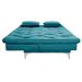 Sofá cama Austria reclinável 3 pocições Suede Azul Turquesa Essencial Estofados