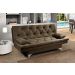 Sofá cama Austria reclinável 3 pocições Suede Cappuccino Essencial Estofados
