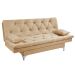 Sofá cama Austria reclinável 3 pocições Suede Chocolate Essencial Estofados
