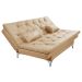 Sofá cama Austria reclinável 3 pocições Suede Chocolate Essencial Estofados