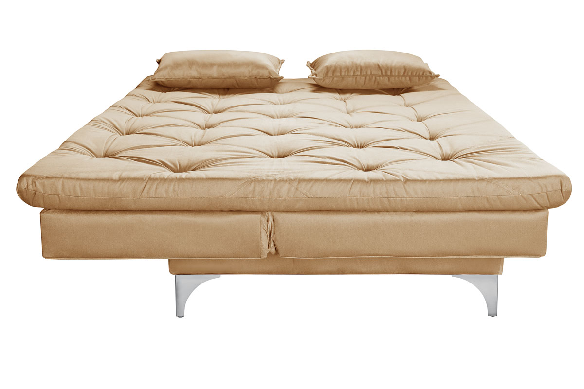 Sofá cama Austria reclinável 3 pocições Suede Chocolate Essencial Estofados