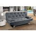 Sofá cama Austria reclinável 3 pocições Suede Cinza Essencial Estofados