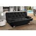 Sofá cama Austria reclinável 3 pocições Suede Preto Essencial Estofados