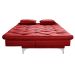 Sofá cama Austria reclinável 3 pocições Suede Vermelho Essencial Estofados