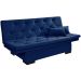 Sofá cama Bau reclinável 3 posições + 2 banquetas  em Suede 