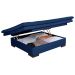 Sofá cama Bau reclinável 3 posições + 2 banquetas  em Suede 
