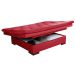 Sofá cama Bau reclinável 3 posições + 2 banquetas  em Suede Cappuccino