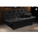 Sofá cama Bau reclinável 3 posições + 2 banquetas  em Suede Cappuccino