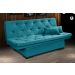 Sofá cama Bau reclinável 3 posições + 2 banquetas  em Suede Cappuccino