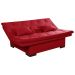 Sofá cama Bau reclinável 3 posições + 2 banquetas  em Suede Cappuccino