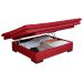Sofá cama Bau reclinável 3 posições + 2 banquetas  em Suede Cappuccino