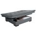 Sofá cama Bau reclinável 3 posições + 2 banquetas  em Suede Cappuccino
