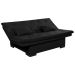 Sofá cama Bau reclinável 3 posições + 2 banquetas  em Suede Cappuccino