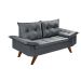 Sofa 2 Lugares Bariloche Essencial Estofados Cinza