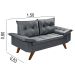 Sofa 2 Lugares Bariloche Essencial Estofados Cinza