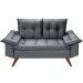 Sofa 2 Lugares Bariloche Essencial Estofados Cinza