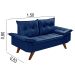 Sofa 2 Lugares Bariloche Retro Azul Marinho Essencial Estofados