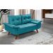 Sofa 2 Lugares Bariloche Retro Azul Turquesa Essencial Estofados