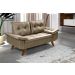 Sofa 2 Lugares Bariloche Retro Chocolate Essencial Estofados