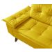 Sofa 2 Lugares Bariloche Retro Courino Amarelo Couro Sintetico Essencial Estofados