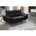 Sofa 2 Lugares Bariloche Retro Preto Essencial Estofados