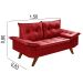 Sofa 2 Lugares Bariloche Retro Vermelho Essencial Estofados