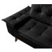 Sofa 3 Lugares Bariloche Retro Courino Preto Couro Sintetico Essencial Estofados