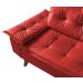 Sofa 3 Lugares Bariloche Retro Courino Vermelho Couro Sintetico Essencial Estofados