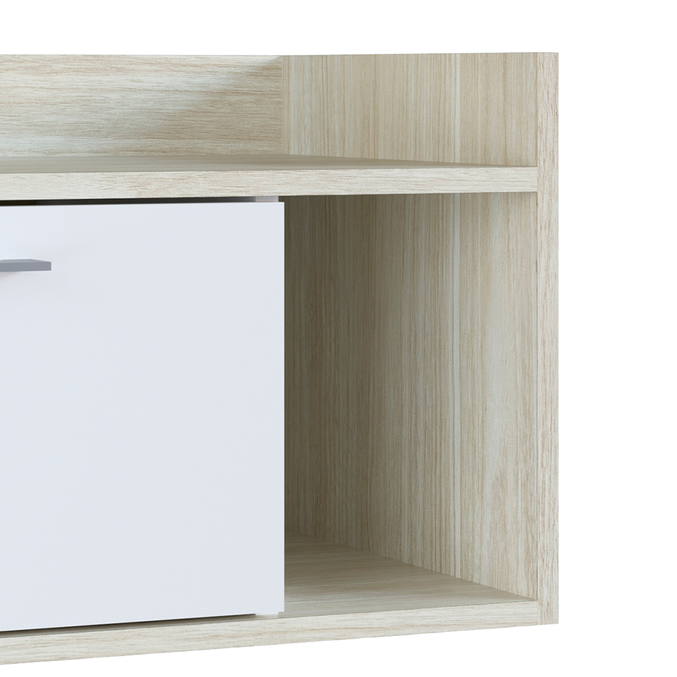 [OUTLET] Gabinete de Banheiro Benedito 1 PT Branco e Bege
