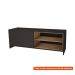 [OUTLET] Rack Carmelo Preto e Madeirado 130 cm