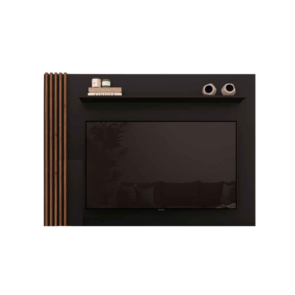 Painel para TV até 65 Polegadas Carlile Preto e Marrom