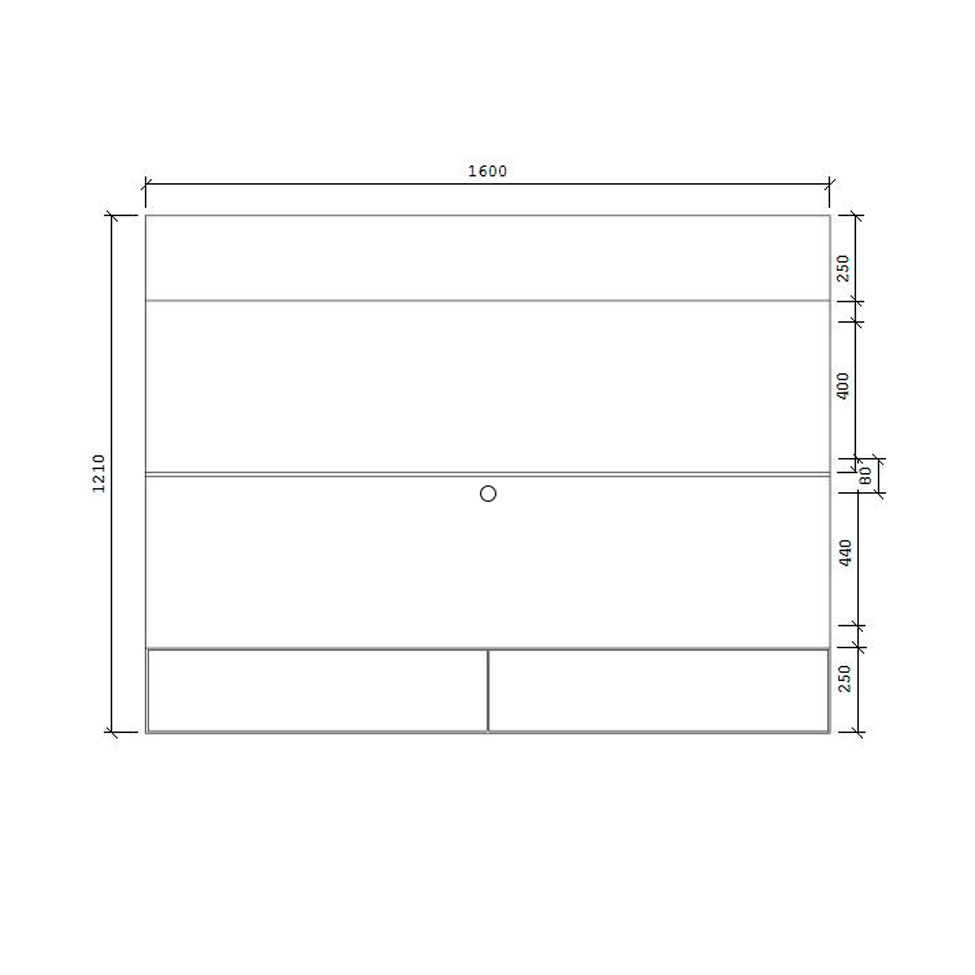 Painel para TV até 65 Polegadas Uley Preto