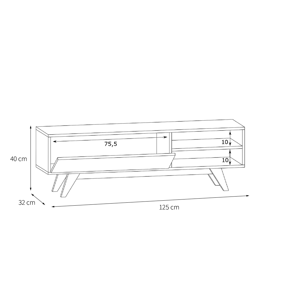 Rack Ciro Branco 125 cm