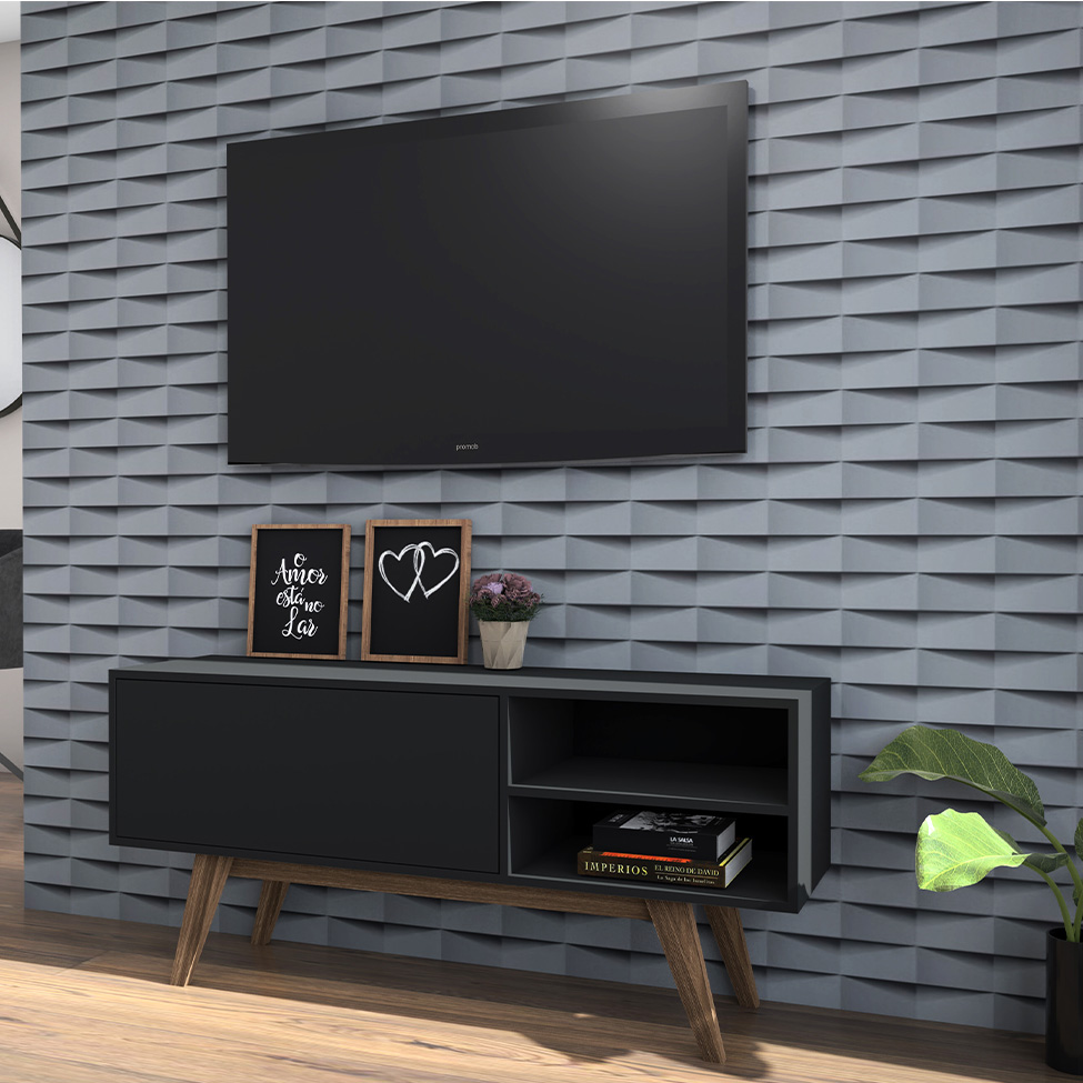 Rack Poncho Preto 125 cm