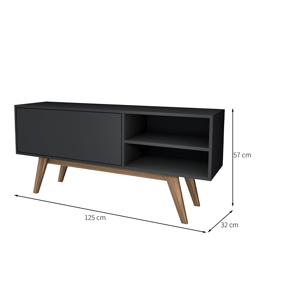 Rack Poncho Preto 125 cm