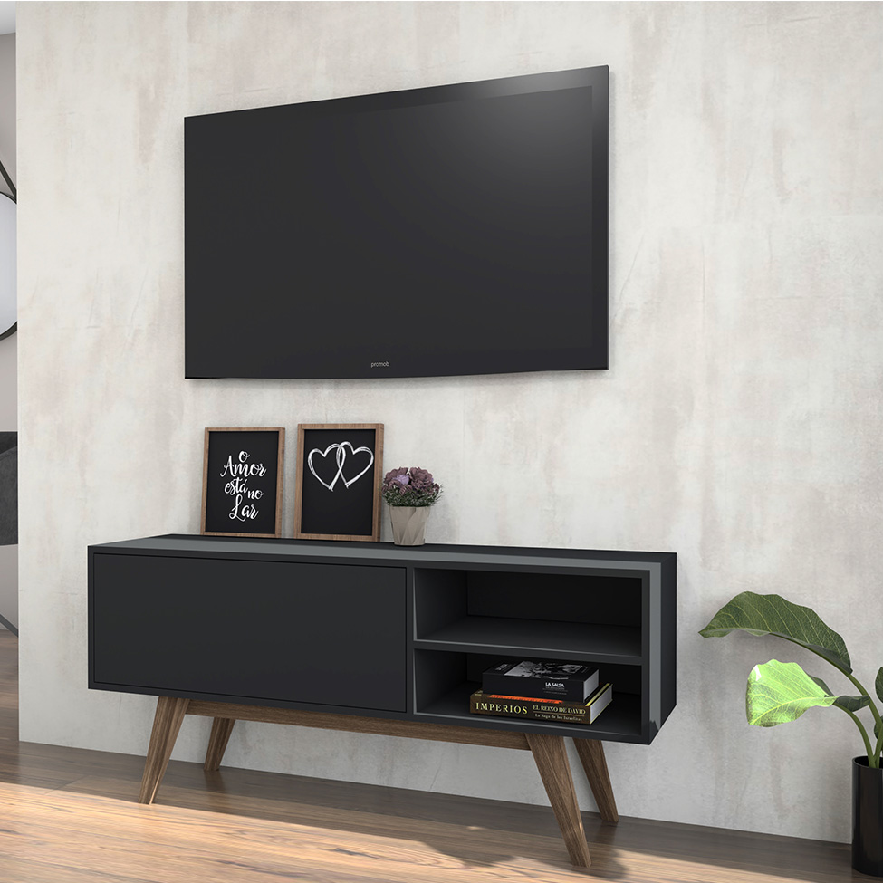 Rack Poncho Preto 125 cm