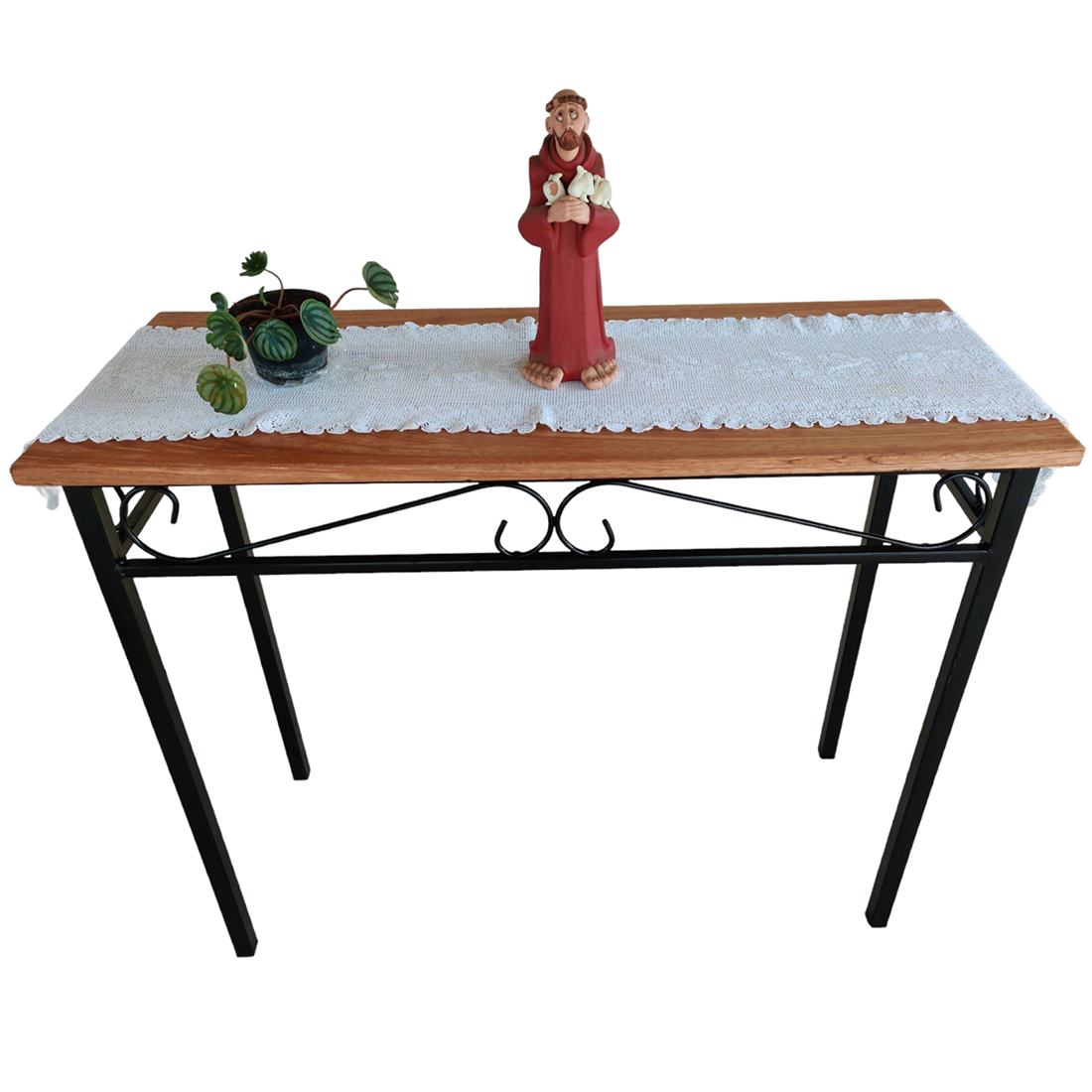 Aparador de Madeira Maciça e Ferro Artesanal 120cm