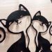 Cabideiro Gatinho 5 Ganchos Corte a Laser Aço Carbono