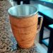 Copo Caneca Termica de Madeira Artesanal Rústica 300ml