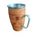 Copo Caneca Termica de Madeira Artesanal Rústica 300ml