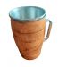 Copo Caneca Termica de Madeira Artesanal Rústica 300ml