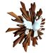 Escultura Divino Espirito Santo de Parede De Madeira Maciça Esculpido a mão 32cm Flores