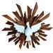 Escultura Divino Espirito Santo de Parede De Madeira Maciça Esculpido a mão 32cm Flores