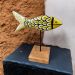 Escultura de Peixe em Madeira Amarelo