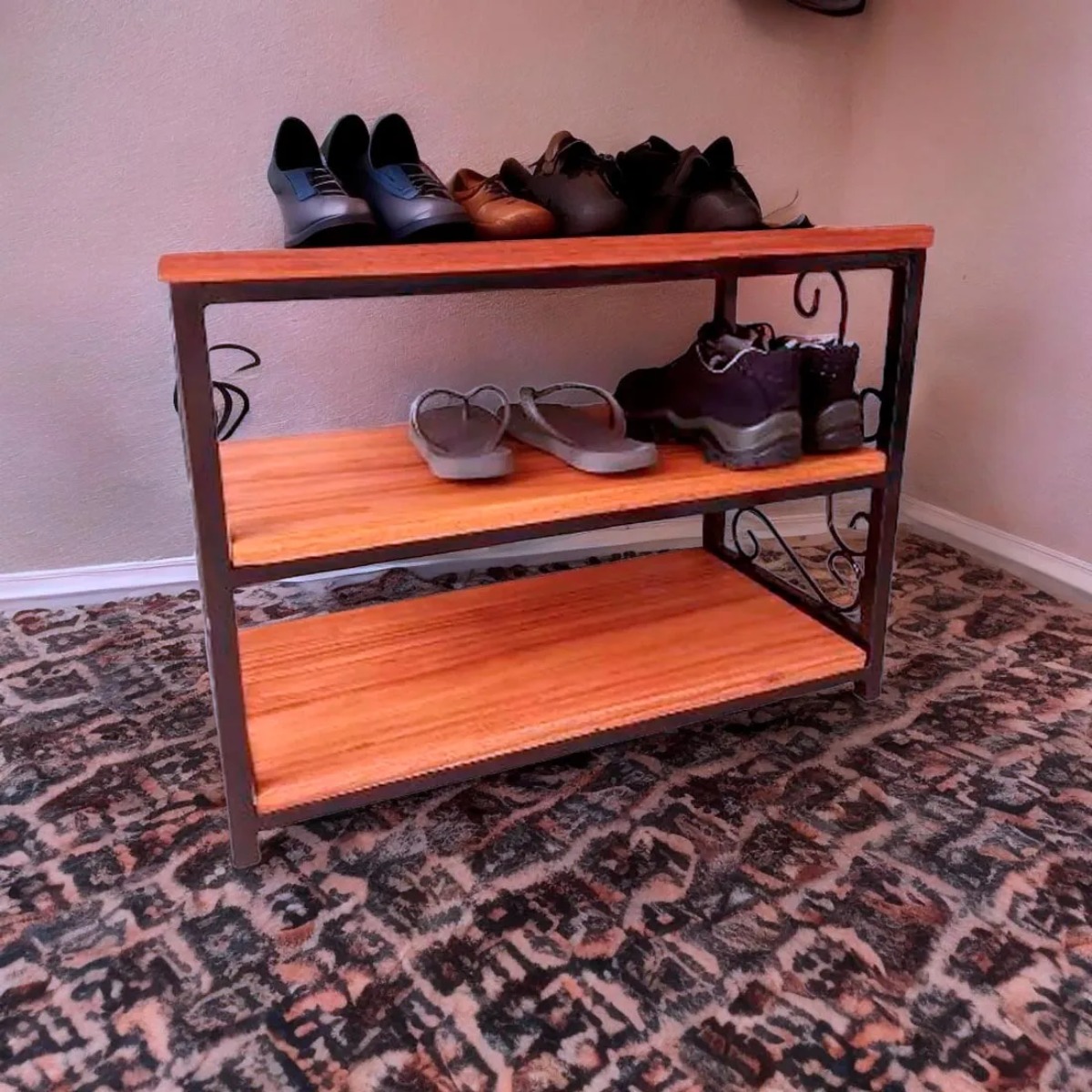 Estante Multiuso Porta Sapatos Organizador 3 Prateleiras Sapateira