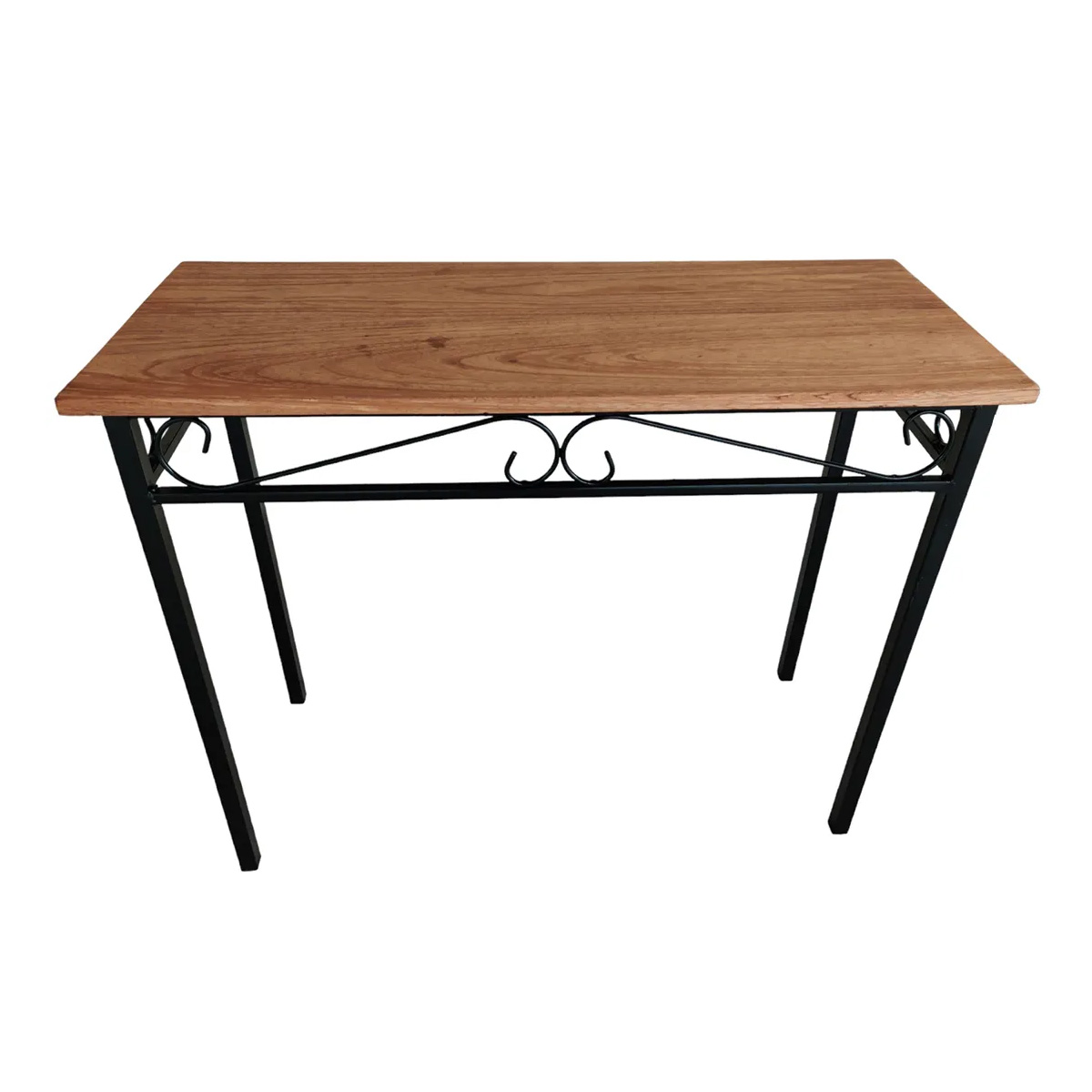 Mesa De Jantar 2 Lugares Super Compacta Ferro E Madeira Maciça 150cm Artesanal