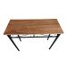 Mesa De Jantar 2 Lugares Super Compacta Ferro E Madeira Maciça 150cm Artesanal