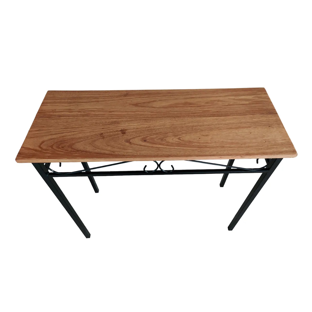 Mesa De Jantar 2 Lugares Super Compacta Ferro E Madeira Maciça 150cm Artesanal