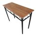 Mesa De Jantar 2 Lugares Super Compacta Ferro E Madeira Maciça 150cm Artesanal