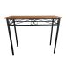 Mesa De Jantar 2 Lugares Super Compacta Ferro E Madeira Maciça 150cm Artesanal